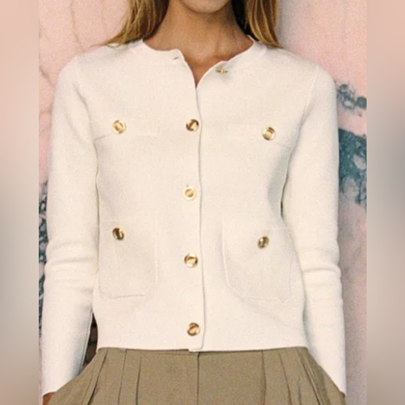 Zara Jackets & Blazers - Nwt-Zara- Plain Knit Jacket- Small